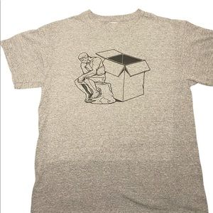 Gray/Heather Graphic T-Shirt “Thinker Out of The Box”